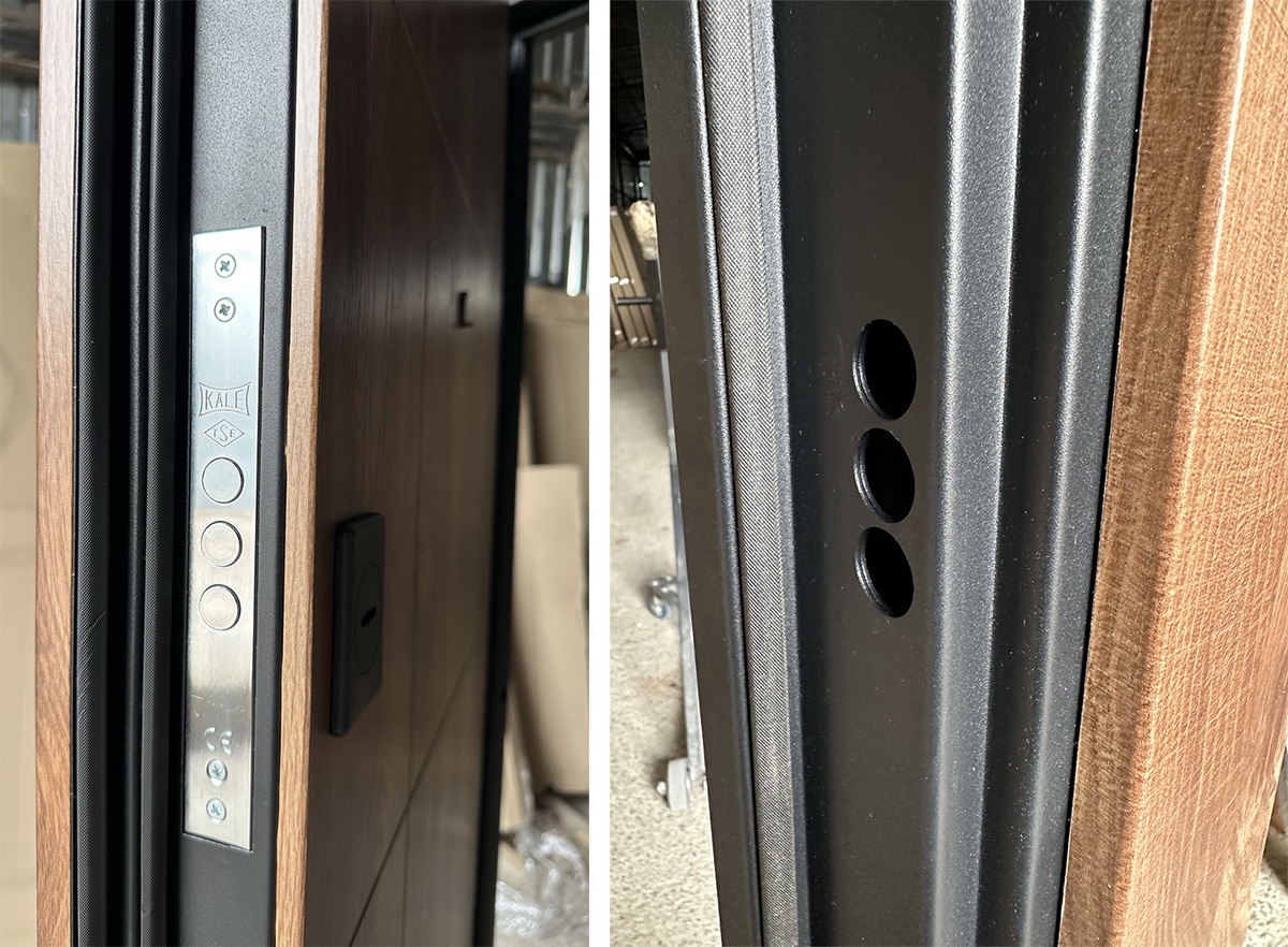 2 контури ущільнення на полотні (ліворуч) та один на коробі (праворуч)