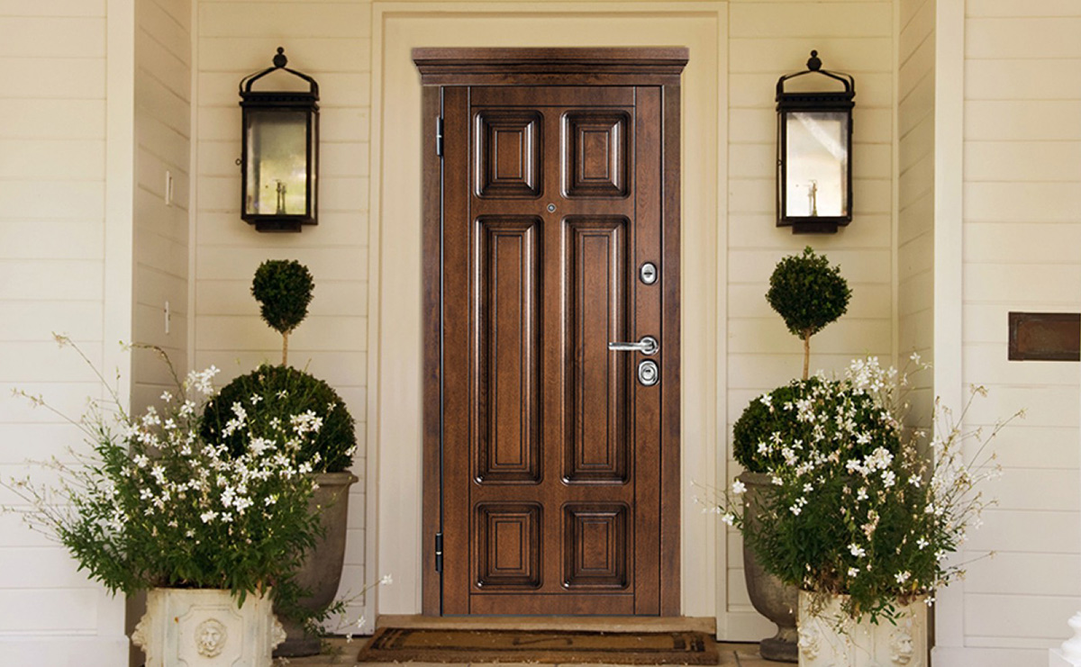 Вхідні двері з імітацією дерева