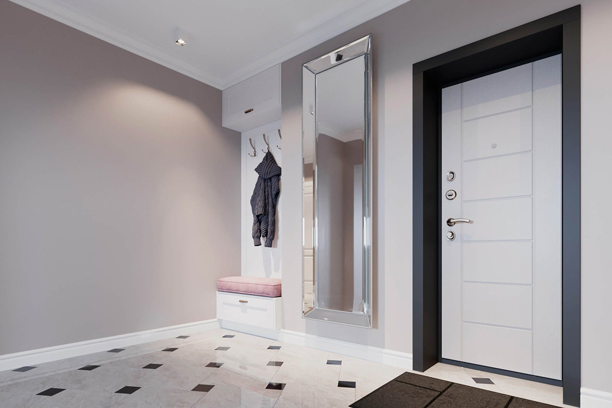 Білі вхідні двері